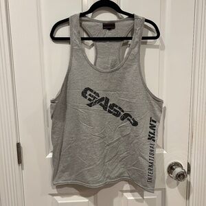 GASP International Men’s Racerback Tank Top – Gray – Size XL – 90% Cotton